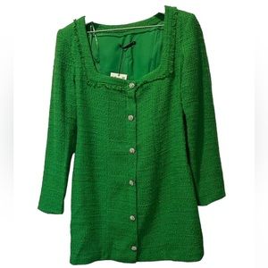 Apple Green Tweed Dress- The Blogger Favorite Dress